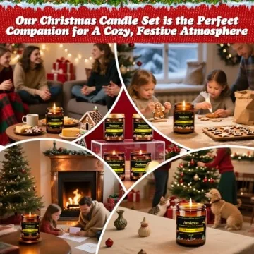 Christmas Candles Set | Holiday Scented Candles for Home