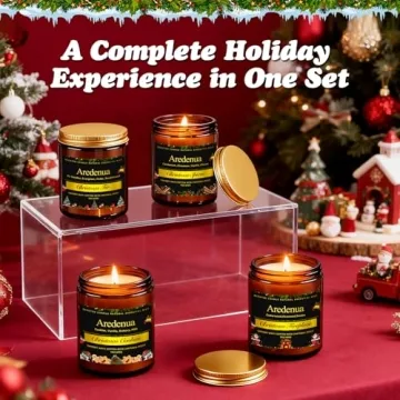 Christmas Candles Set | Holiday Scented Candles for Home