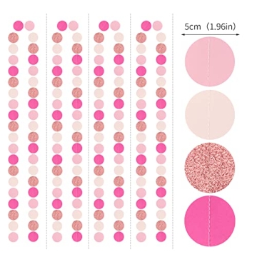 Dazzling Party Garland - Hot-Pink and Rose-Gold 52ft