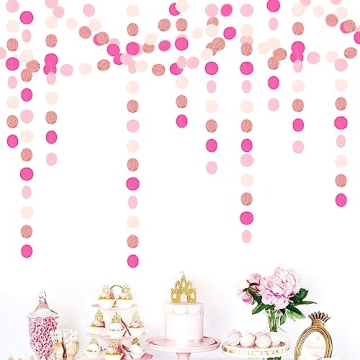 Dazzling Party Garland - Hot-Pink and Rose-Gold 52ft