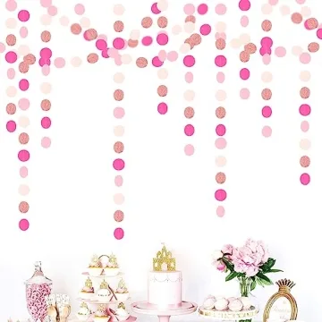 Dazzling Party Garland - Hot-Pink and Rose-Gold 52ft