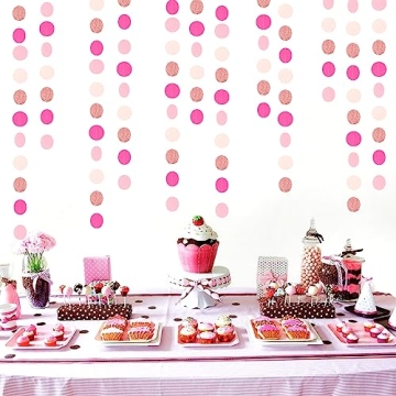 Dazzling Party Garland - Hot-Pink and Rose-Gold 52ft