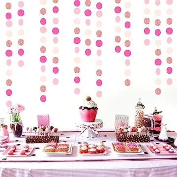 Dazzling Party Garland - Hot-Pink and Rose-Gold 52ft