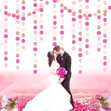 Dazzling Party Garland - Hot-Pink and Rose-Gold 52ft