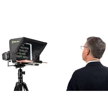 Glide Gear V2 Portable Tablet Travel Teleprompter with Carry Case