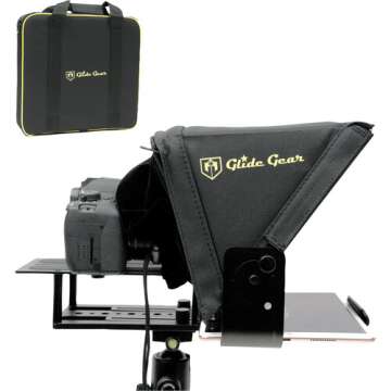 Glide Gear V2 Portable Tablet Travel Teleprompter with Carry Case