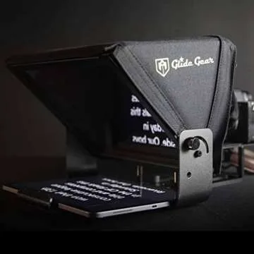 Glide Gear V2 Portable Tablet Travel Teleprompter with Carry Case