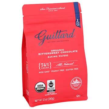 Guittard, Organic 74% Chocolate Baking Wafers, 12 Ounce