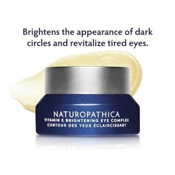 Naturopathica Vitamin K Brightening Eye Complex 0.5 fl oz Daily Eye Cream for Dark Circles and Puffy...
