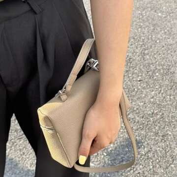 Oagasi Women's Crossbody Handbags Designer Handbags for Women Clutch Purses for Women Purses Crossbody Bags for Women (Grey)