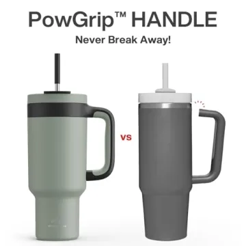 Leakproof POWCAN 40 oz Insulated Tumbler with Straw