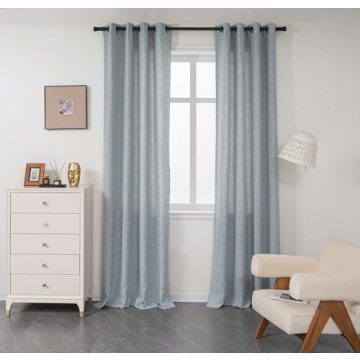 Customizable Washed Linen Blackout Curtains for Home