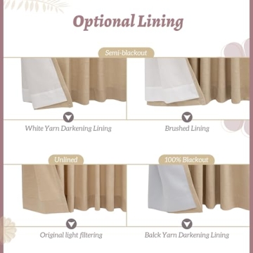 Customizable Washed Linen Blackout Curtains for Home