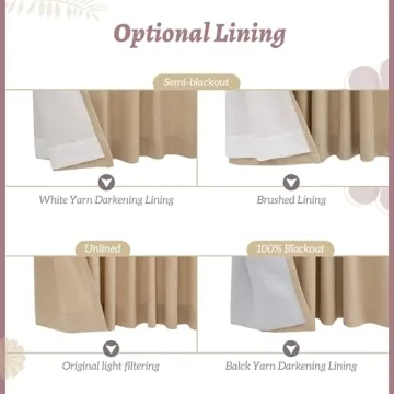 Customizable Washed Linen Blackout Curtains for Home