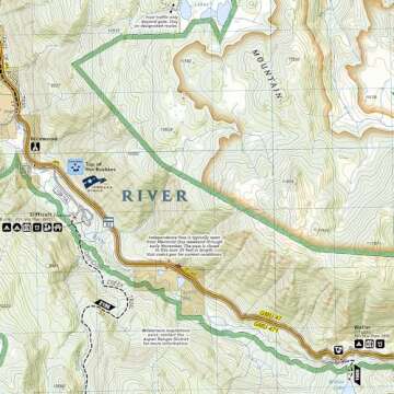 Aspen Independence Pass Map - National Geographic Trails 127