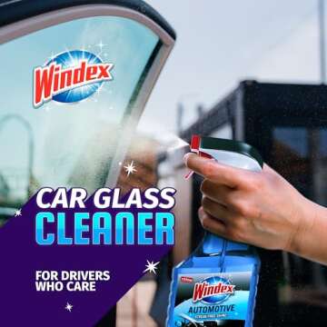 Windex Automotive Car Window and Glass Cleaner for Spotless Shine, 23 fl oz