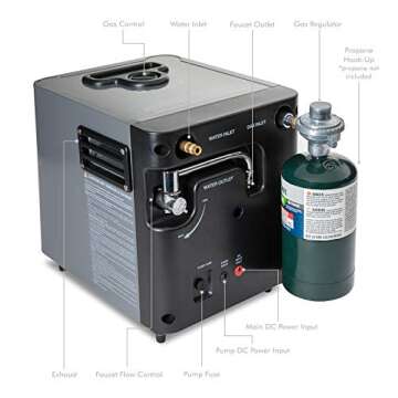 Hike Crew Portable Propane Water Heater & Shower Pump - Compact Outdoor Cleaning Showering System w/...