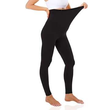 Foucome Women's Maternity Leggings Over The Belly Pregnancy Active Workout Yoga Tights Pants (Black,...