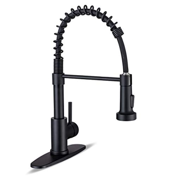 WEWE Matte Black Kitchen Faucet Durable Stylish Design