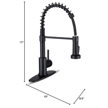 WEWE Matte Black Kitchen Faucet Durable Stylish Design