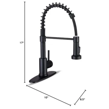 WEWE Matte Black Kitchen Faucet Durable Stylish Design