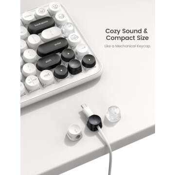 6Pack Cord Organizer, Desk Accessories - Lamicall Clear Desktop Cord Management, Phone Charger Offic...