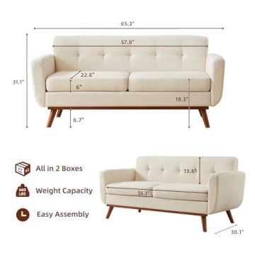 Stylish Kingfun Loveseat - Perfect for Small Spaces