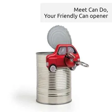OTOTO Can Do Manual Can Opener - Handheld Can Opener Manual - Easy Grip & Durable Safety Can Opener - Fun Kitchen Gadgets Design, Kitchen Gifts - Small Easy Can Openers - Compact