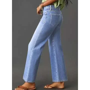 Astylish Women’s High Waisted Wide Leg Jeans