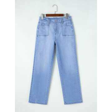 Astylish Women’s High Waisted Wide Leg Jeans