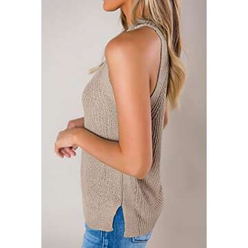 Imily Bela Women's Summer Halter Tank Tops Sleeveless Casual Racerback Loose Shirts Knit Cami Sweate...