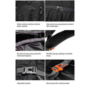 Sumtree 35L Lightweight Foldable Backpack for Travel