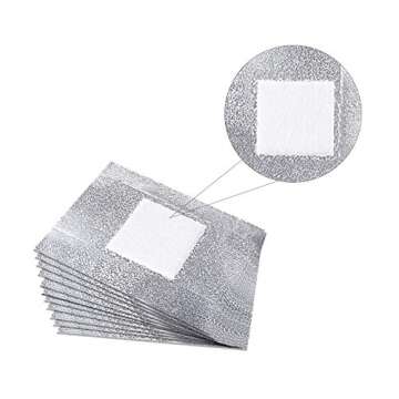 Gel Nail Polish Remover Set - Foil Nail Wraps/Wipes 300 Pcs Soak Off Gel Remover Foils Nail Wraps & 1 Pc Rose Gold Double Head Cuticle Pusher Peeler Scraper