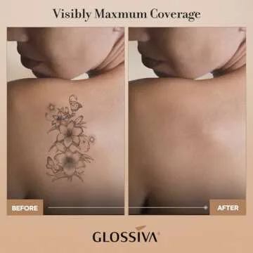 Glossiva Tattoo Cover Up Makeup Waterproof Concealer For Dark Spots, Scars, Vitiligo, And More - 2x30ml - Use on Body, For Legs, for Men and Women (2x30ml)