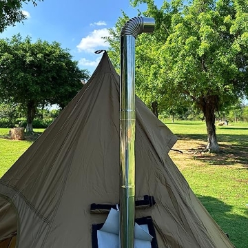 Stainless Steel 90° Stove Pipe Elbows for Home & Camping