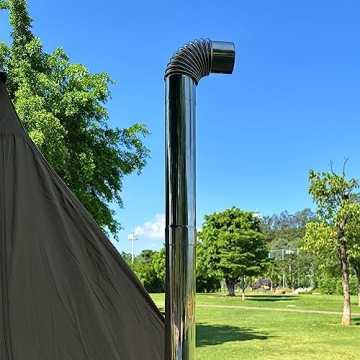 Stainless Steel 90° Stove Pipe Elbows for Home & Camping