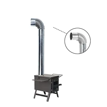 Stainless Steel 90° Stove Pipe Elbows for Home & Camping
