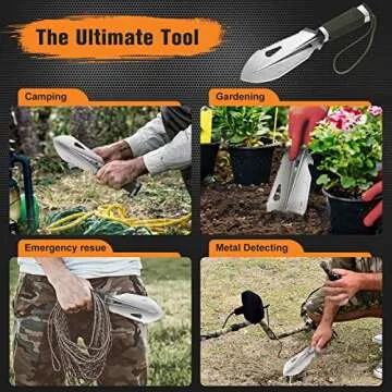 FLYEGO Lightweight Backpacking Trowel 9-in-1 Tool