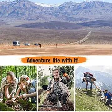 FLYEGO Lightweight Backpacking Trowel 9-in-1 Tool