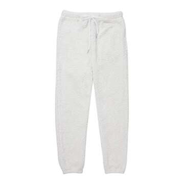 Listenwind Womens Casual Soft Sleep Lounge Pants Fluffy Fuzzy Pajama Pants (White, XL)