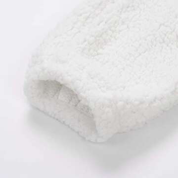 Listenwind Womens Casual Soft Sleep Lounge Pants Fluffy Fuzzy Pajama Pants (White, XL)