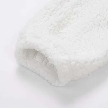 Listenwind Womens Casual Soft Sleep Lounge Pants Fluffy Fuzzy Pajama Pants (White, XL)