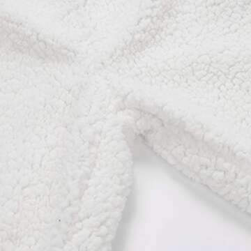 Listenwind Womens Casual Soft Sleep Lounge Pants Fluffy Fuzzy Pajama Pants (White, XL)