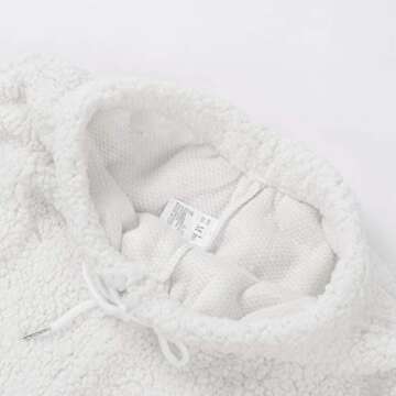 Listenwind Womens Casual Soft Sleep Lounge Pants Fluffy Fuzzy Pajama Pants (White, XL)