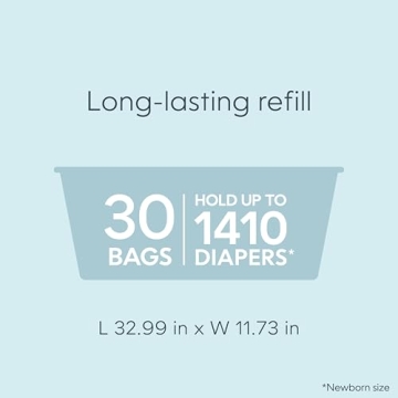 Diaper Genie Easy Roll Refill - 30 Bags for Odor Control