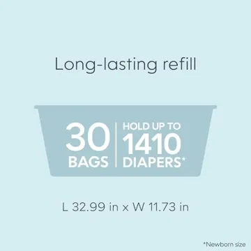 Diaper Genie Easy Roll Refill - 30 Bags for Odor Control