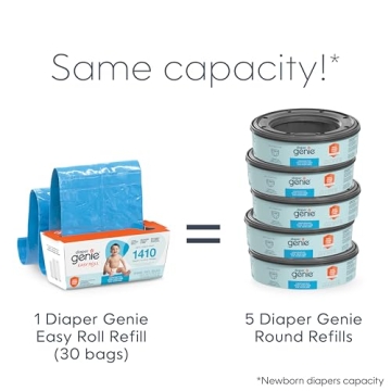 Diaper Genie Easy Roll Refill - 30 Bags for Odor Control
