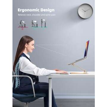 Lamicall Adjustable Aluminum Laptop Stand for All Laptops