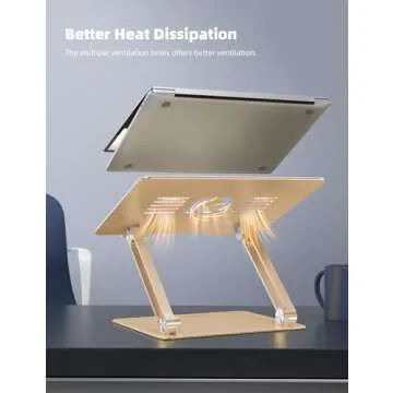 Lamicall Adjustable Aluminum Laptop Stand for All Laptops