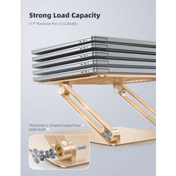 Lamicall Adjustable Aluminum Laptop Stand for All Laptops